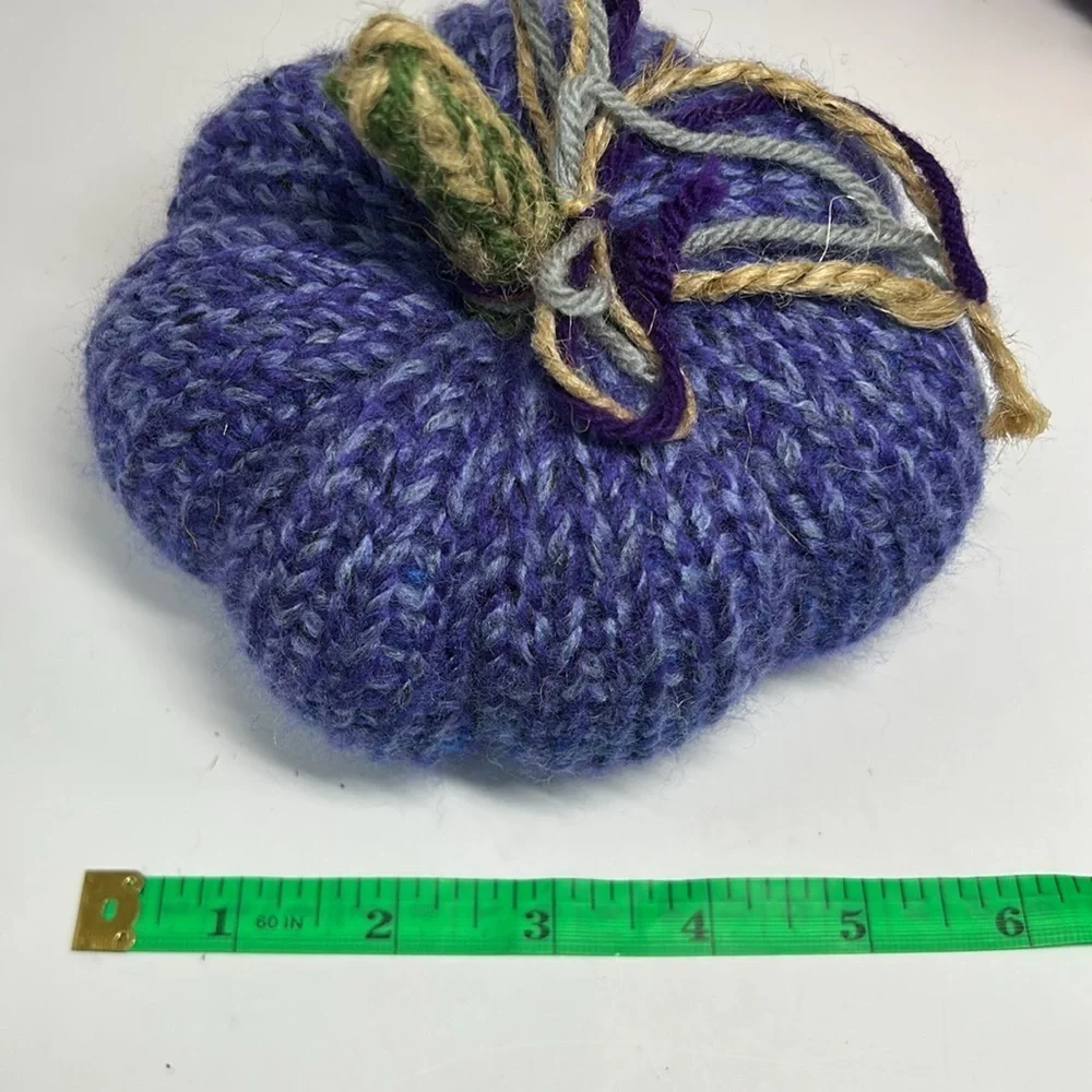 Colorful Knit Pumpkin Decor Set